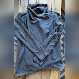 Grey asymmetrical zip up